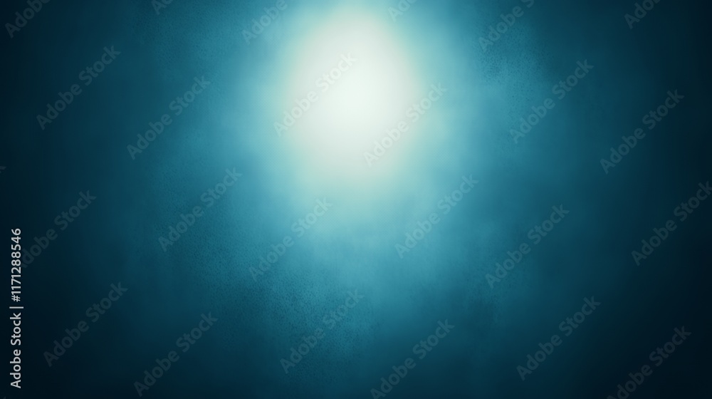 Fototapeta premium Abstract Teal Background With Bright Central Light