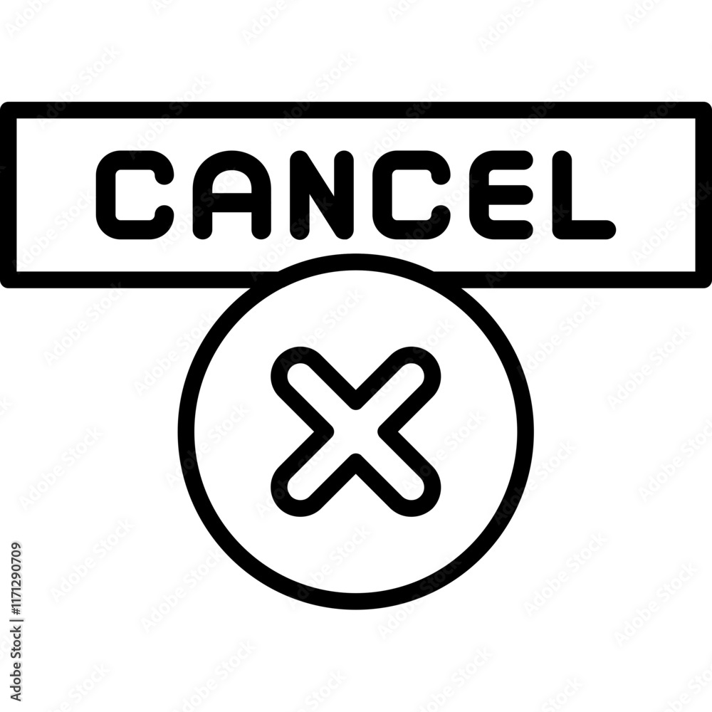 Obraz premium Cancel Icon