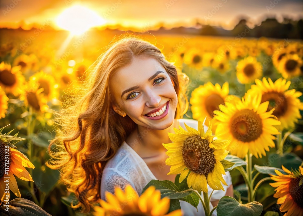 Sunflowers and smiles: radiant summer portraits in a field of gold. Sunflowers and smiles: radiant summer portraits in a field of gold.