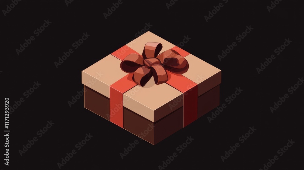 Chocolate gift box flat design side view luxury theme animation vivid Chocolate gift box flat design side view luxury theme animation vivid