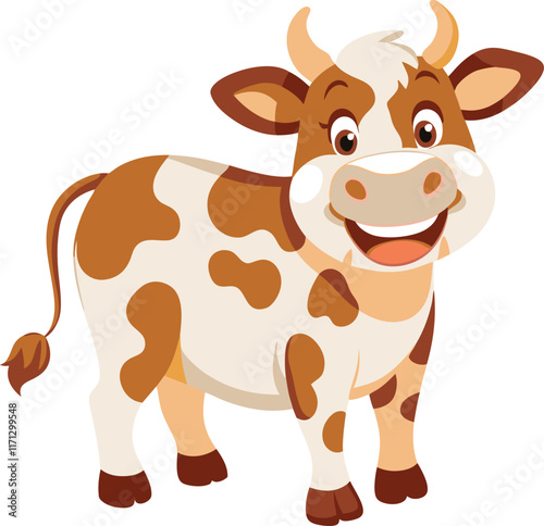 cow cartoon isolated on white