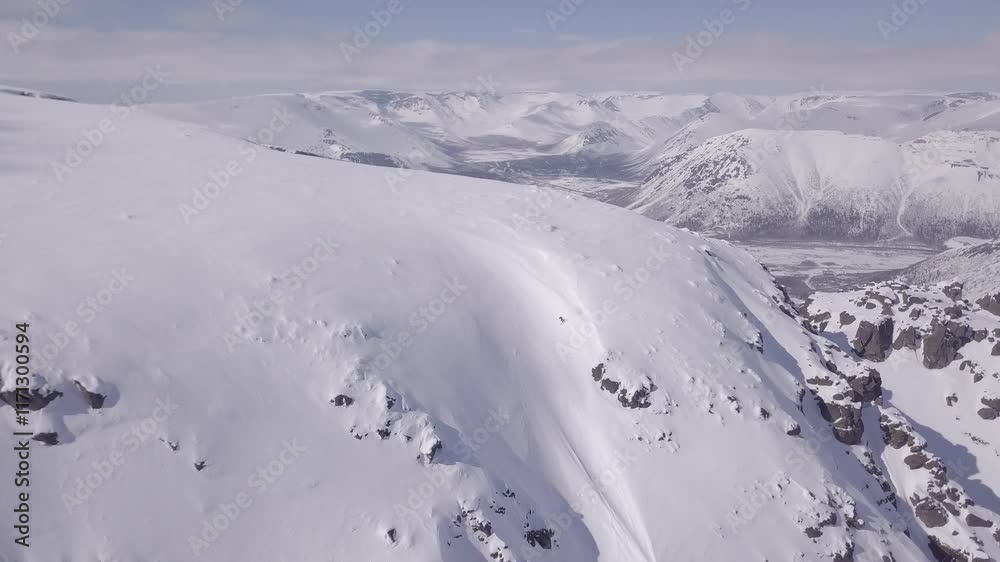 Drone Ski freeride Russie Drone Ski freeride Russie