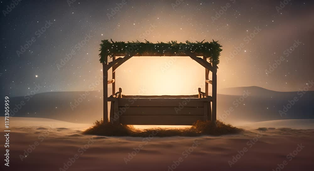 Empty manger with Comet Star 4K Empty manger with Comet Star 4K