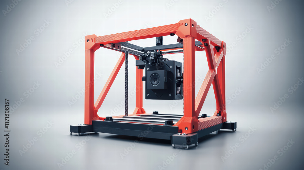 3D printer in action creating complex model with precision and detail. This innovative technology showcases future of manufacturing and design 3D printer in action creating complex model with precision and detail. This innovative technology showcases future of manufacturing and design