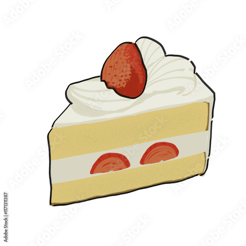 piece of strawberry shortcake 