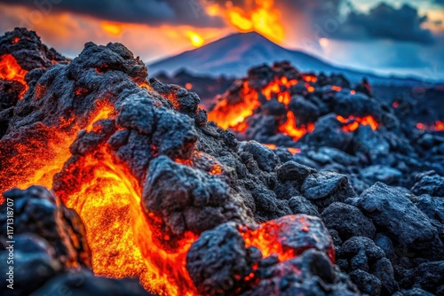 Wallpaper Mural Pacaya Volcano's raw power: Close-up shots showcase intricate volcanic rock textures, ash, and eruption details in Guatemala. Torontodigital.ca