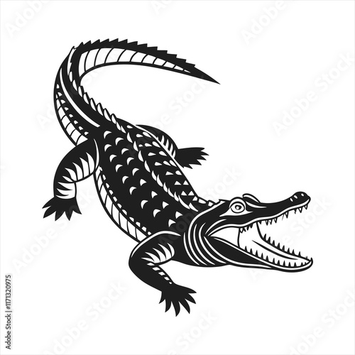 Crocodile vector style clip art design