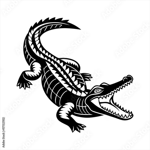Crocodile vector style clip art design