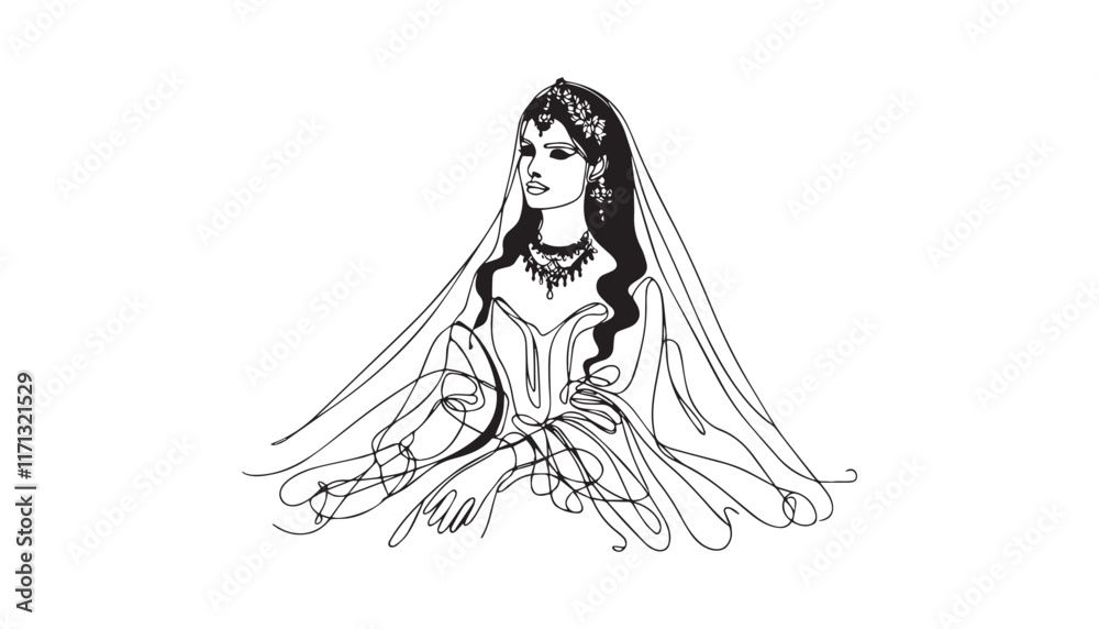 bride line art bride line art