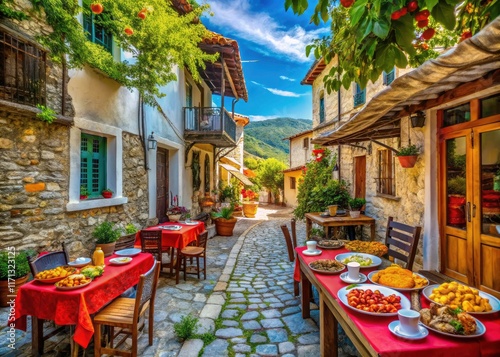 Savor delicious Greek cuisine at Pelion Street Food in Portaria. Enjoy stunning street views! photo