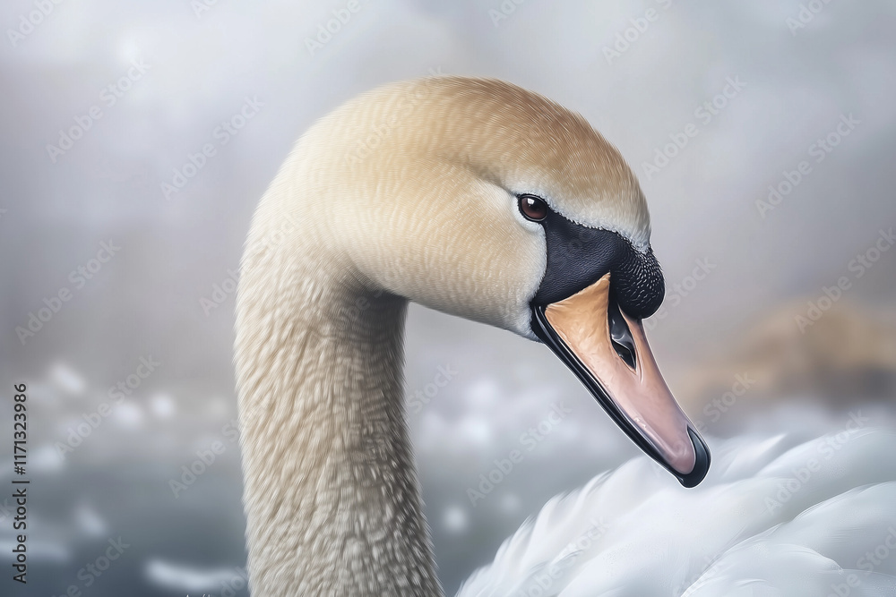 Obraz premium swan on the water