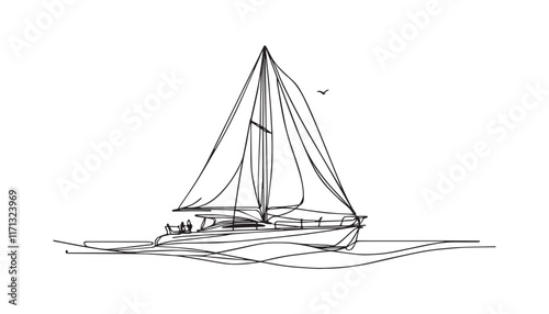 sailboat on the sea