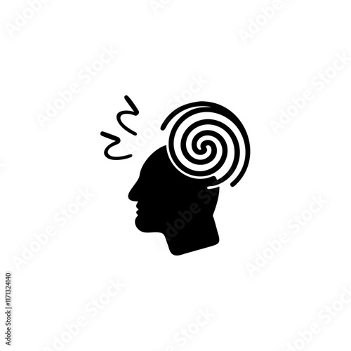 Distraction icon on transparent background
