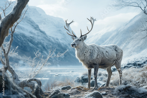 Highlights unique and breathtaking beauty of Arctic's diverse landscapes, including frozen tundras and icy fjords, while also showcasing thriving life that exists in these extreme conditions photo