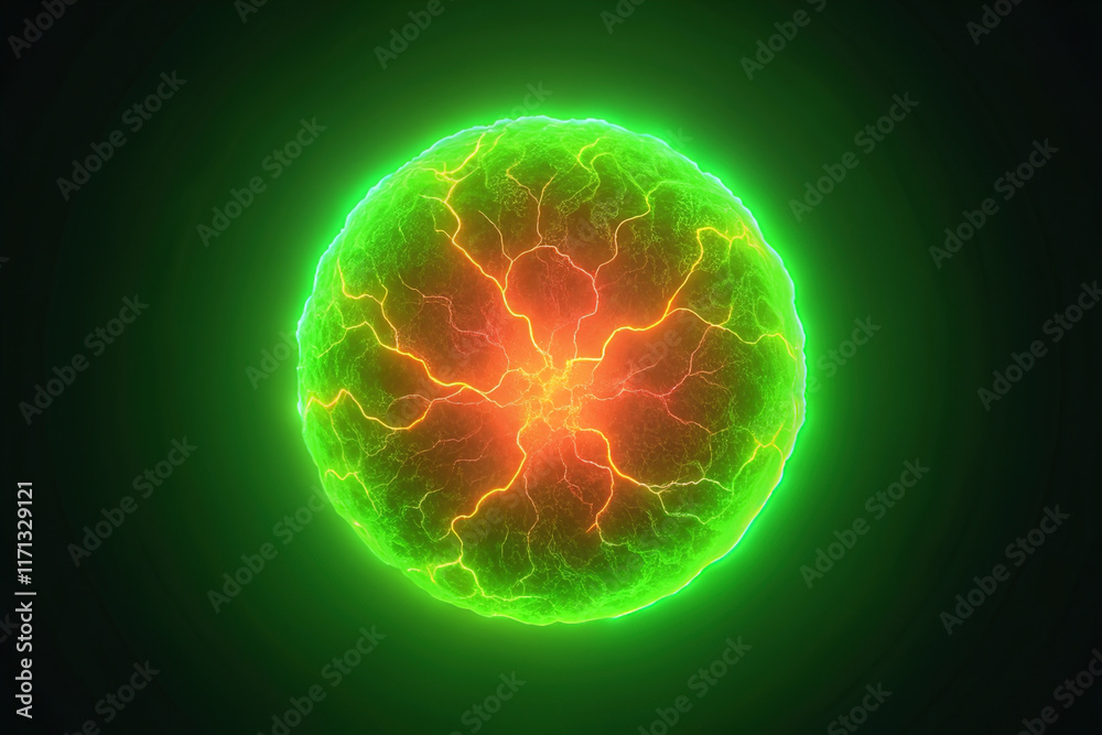 Fototapeta premium Neon Coral Blending into Electric Lime Green with a Vibrant Gradient