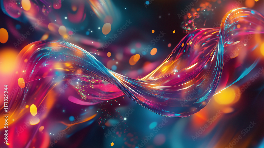 Fototapeta premium Abstract background with glowing lights