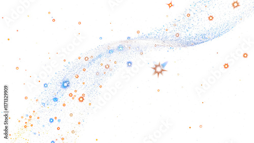 Glittering silver cosmic wave with stars stardust and light shimmering path across the universe png clipart transparent