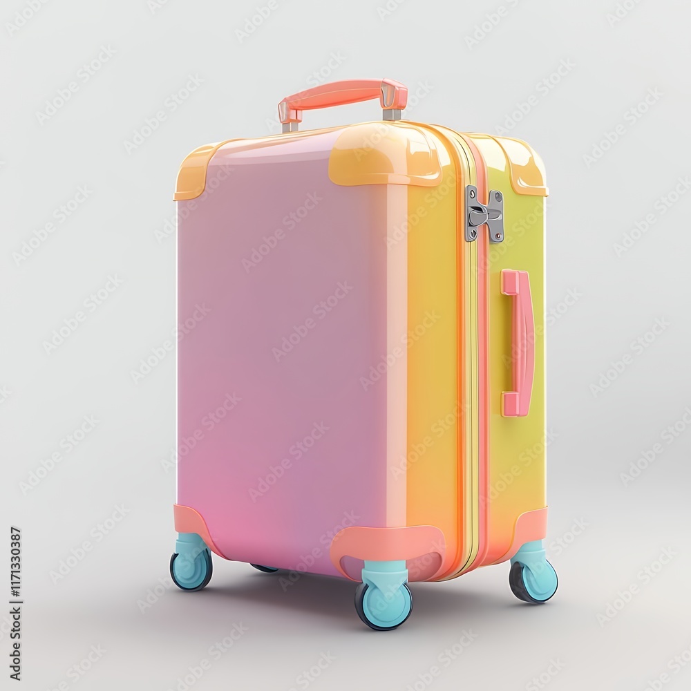 Pastel Rainbow Carry-on Suitcase for Travel Pastel Rainbow Carry-on Suitcase for Travel