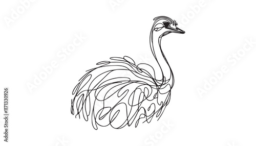 illustration of a ostrich