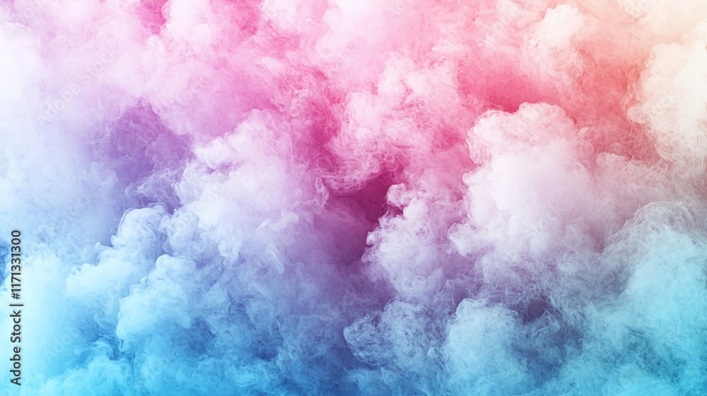 Obraz premium Abstract pastel colored smoke clouds background.