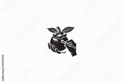 A Mangos teen fruit vector silhouette image .eps
