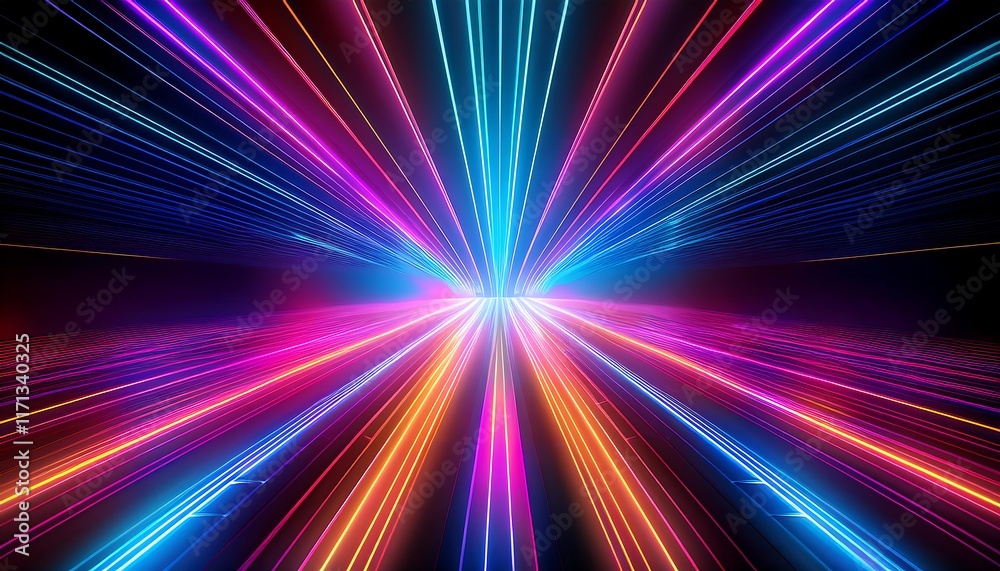 Abstract Technology Background with Iridescent Luminous Synthwave Vibes, Laser Lights, and Neon Colors, Perfect for Futuristic Design, Digital Art, Retro Sci-Fi Themes, and Tech-Inspired Visuals Abstract Technology Background with Iridescent Luminous Synthwave Vibes, Laser Lights, and Neon Colors, Perfect for Futuristic Design, Digital Art, Retro Sci-Fi Themes, and Tech-Inspired Visuals