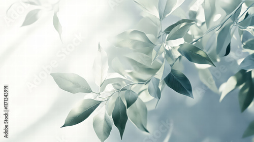 Gentle leaves swaying in soft breeze create serene atmosphere, perfect for relaxation and reflection. light filters through, enhancing tranquil scene
