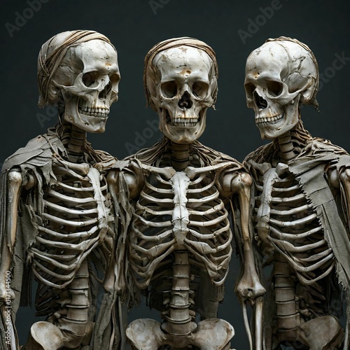 Three Skeletons in a Row photo