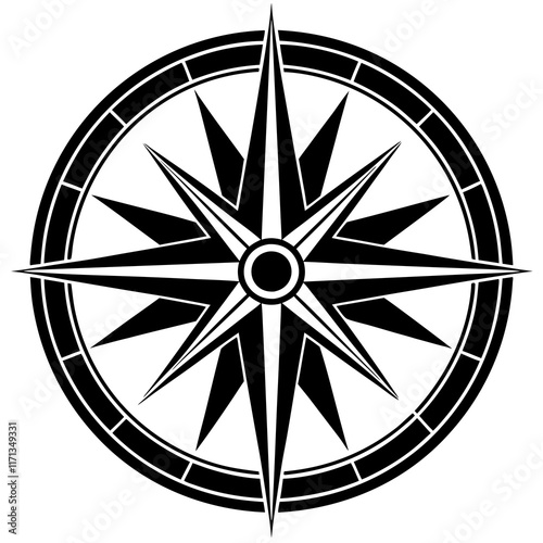 compass rose vector