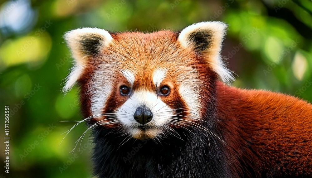 Red Panda (Ailurus fulgens) Also Known as the Lesser Panda, Red Bear-Cat, and Red Cat-Bear Sitting In The Wild Red Panda (Ailurus fulgens) Also Known as the Lesser Panda, Red Bear-Cat, and Red Cat-Bear Sitting In The Wild