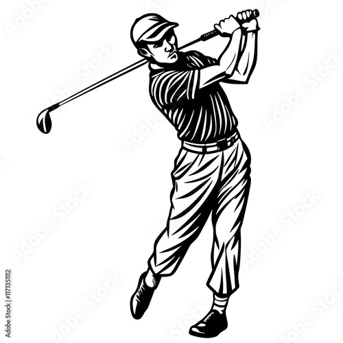 golfer hitting ball