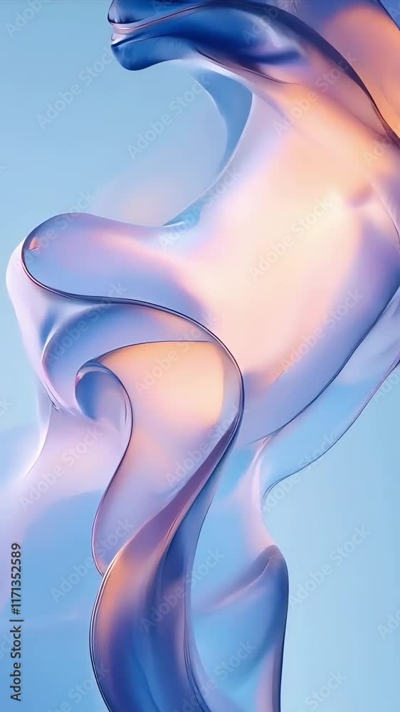 Abstract motion design featuring fluid shapes and soft lighting in a serene color palette Abstract motion design featuring fluid shapes and soft lighting in a serene color palette