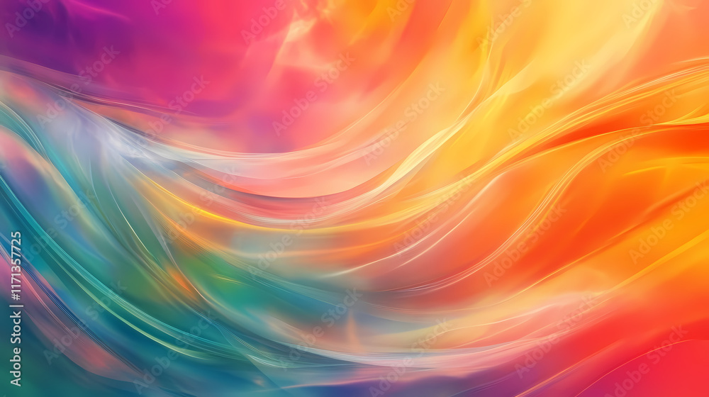 Obraz premium Abstract colorful gradient with waves and lines vibrant blur background design. Twilit. Illustration