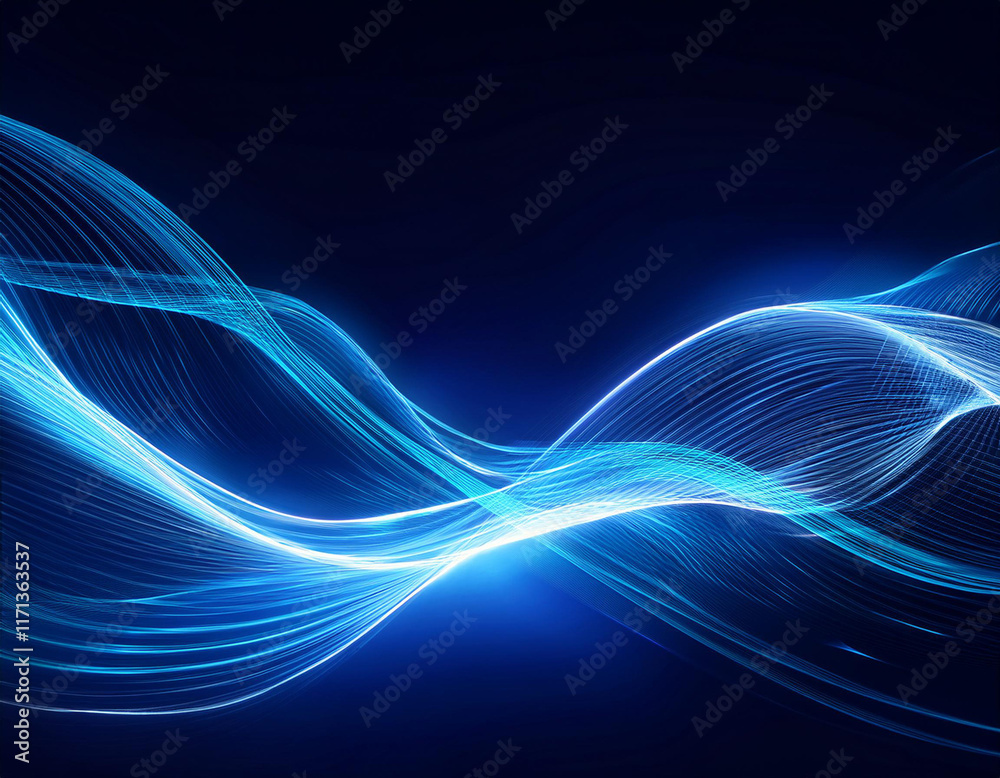 Abstract glowing wave lines on dark blue background. Dynamic wave pattern Abstract glowing wave lines on dark blue background. Dynamic wave pattern