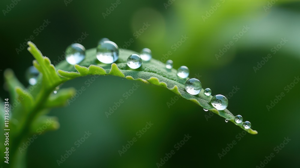 Close-Up of Water Droplets on Leaf in Nature
Close-Up of Water Droplets on Leaf in Nature