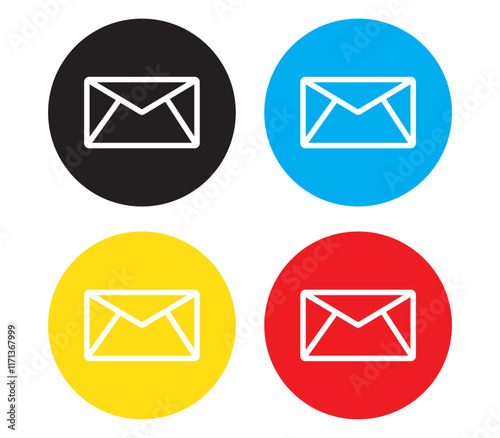 Mail icon. Mail envelop icon