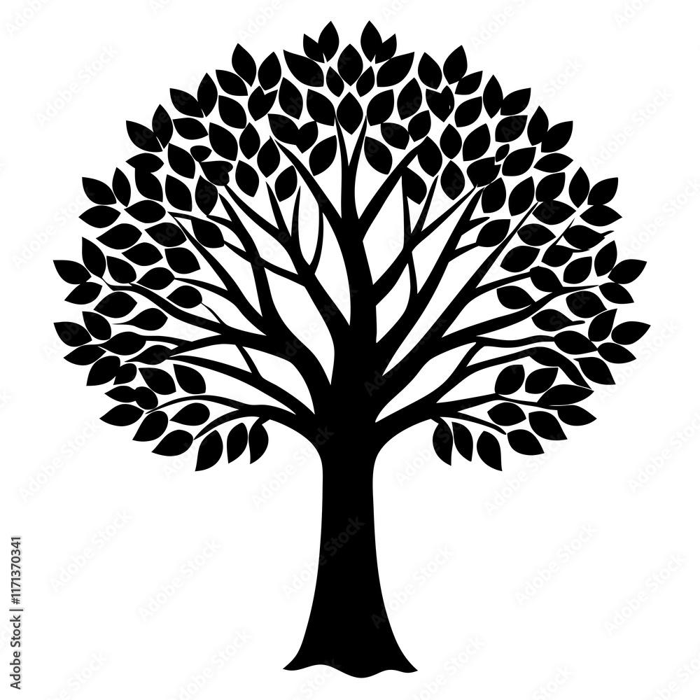 Obraz premium tree silhouette vector illustrator