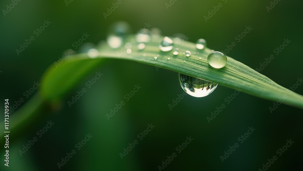 Macro Shot of Dew Drop on Leaf with Vibrant Green Background
Macro Shot of Dew Drop on Leaf with Vibrant Green Background
