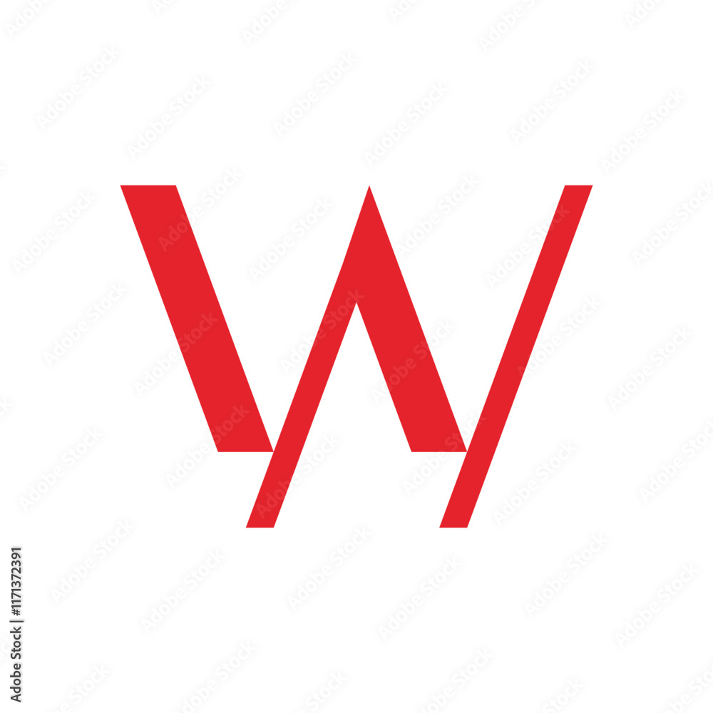 Initial letter W logo Vector template Initial letter W logo Vector template