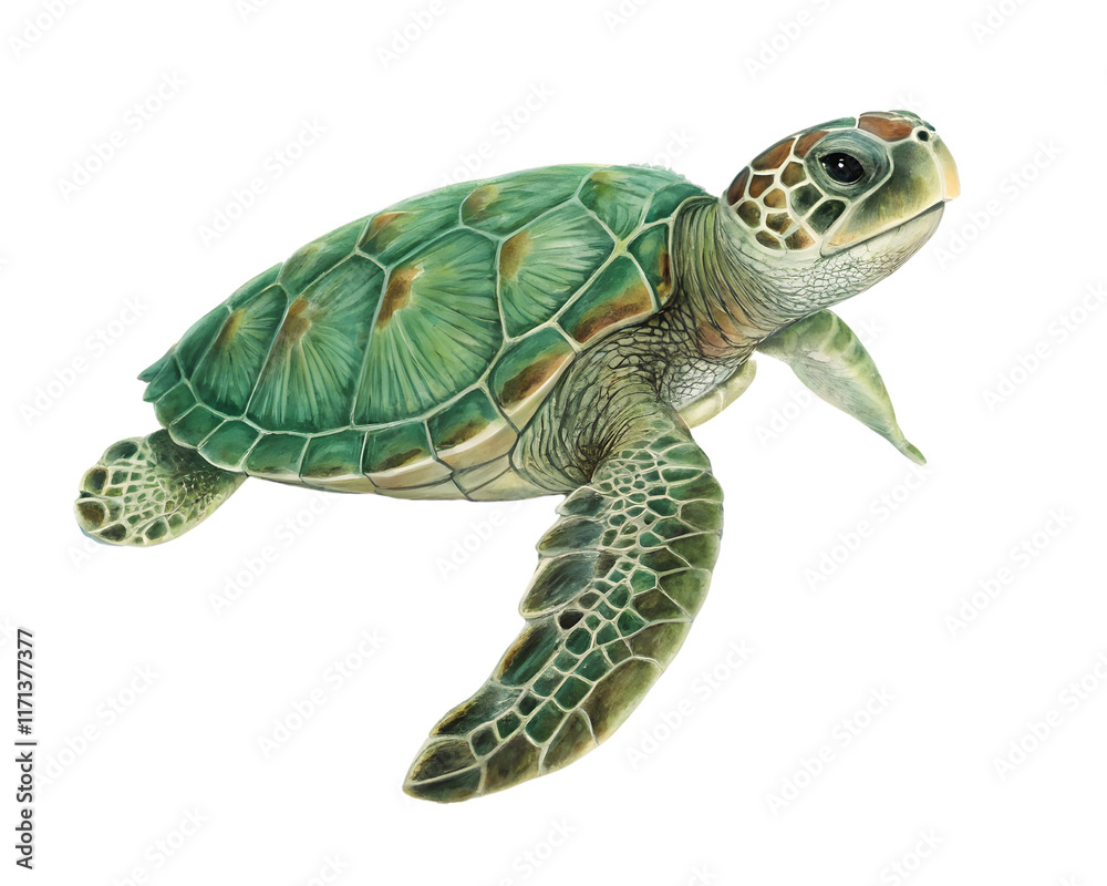 Fototapeta premium turtle pet animal isolated on white