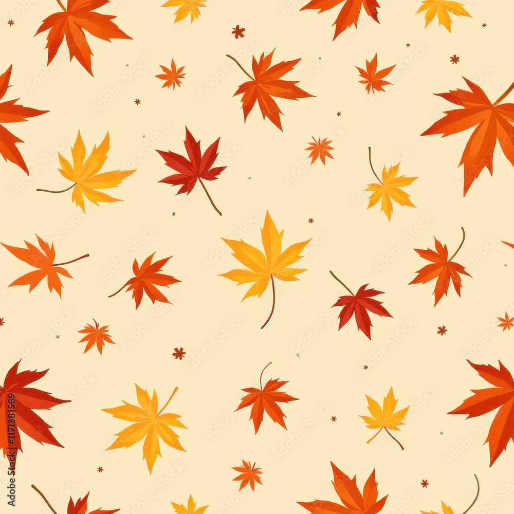 Autumn Maple Leaves Seamless Pattern - Autumn/Fall themes Autumn Maple Leaves Seamless Pattern - Autumn/Fall themes