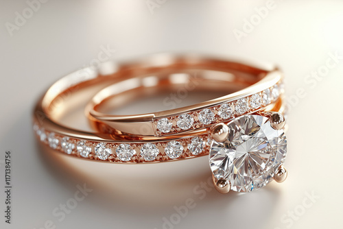 golden ring with diamonds