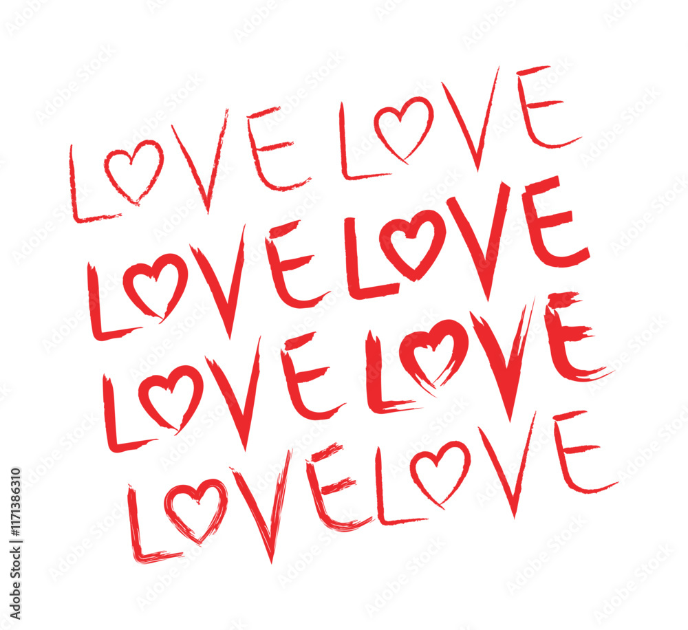 brushes love with heart letter for valentines day ,love vector set brushes love with heart letter for valentines day ,love vector set