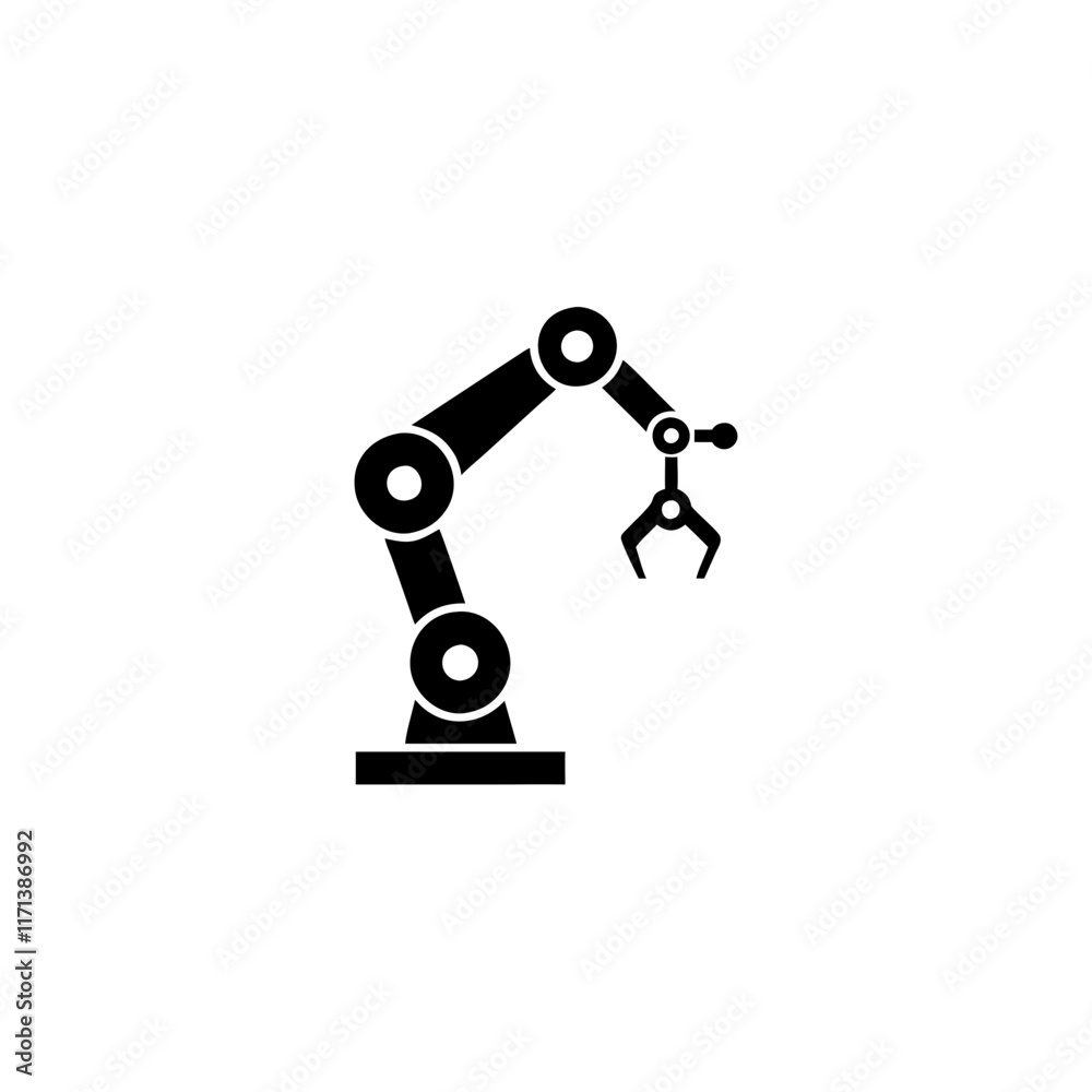Robotic arm with mechanical joints, transparent background Robotic arm with mechanical joints, transparent background