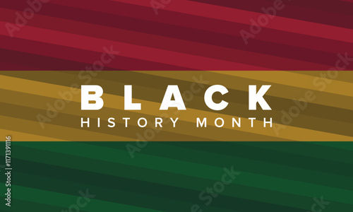 Black History Month 2025. African American History. Celebrated annual. February and October. Poster, card, banner, background. Vector illustration