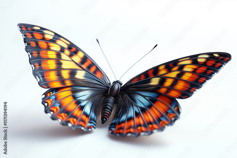 Naklejka premium butterfly on white background