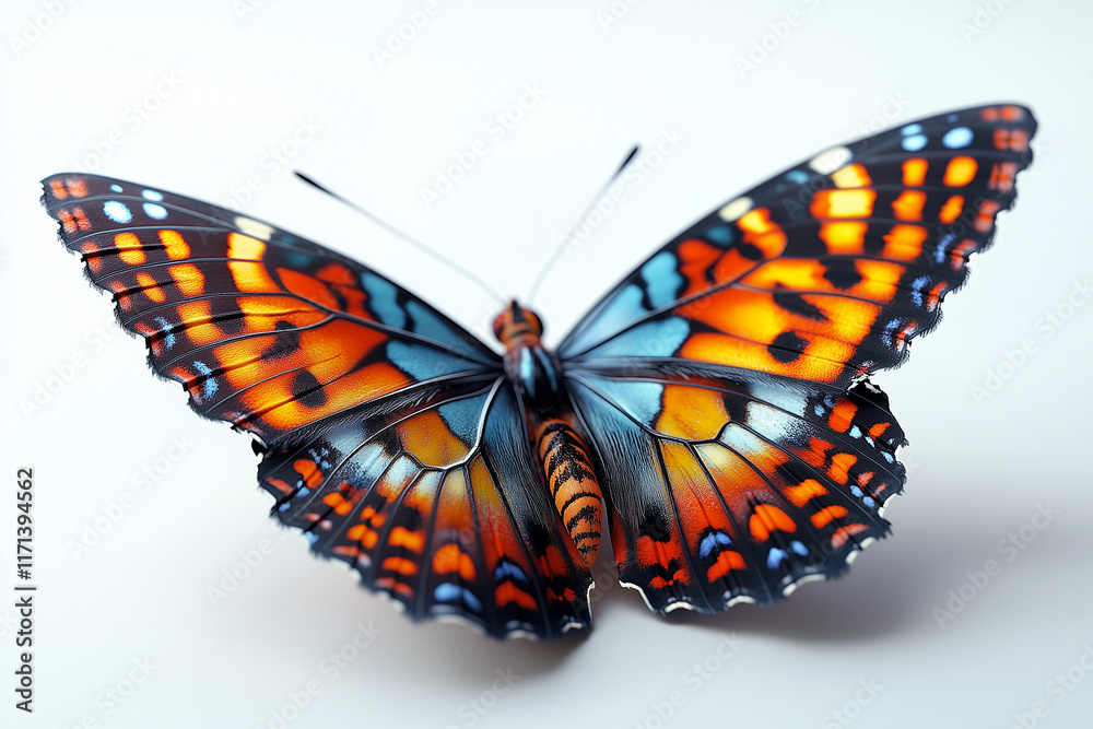 Fototapeta premium butterfly on white background