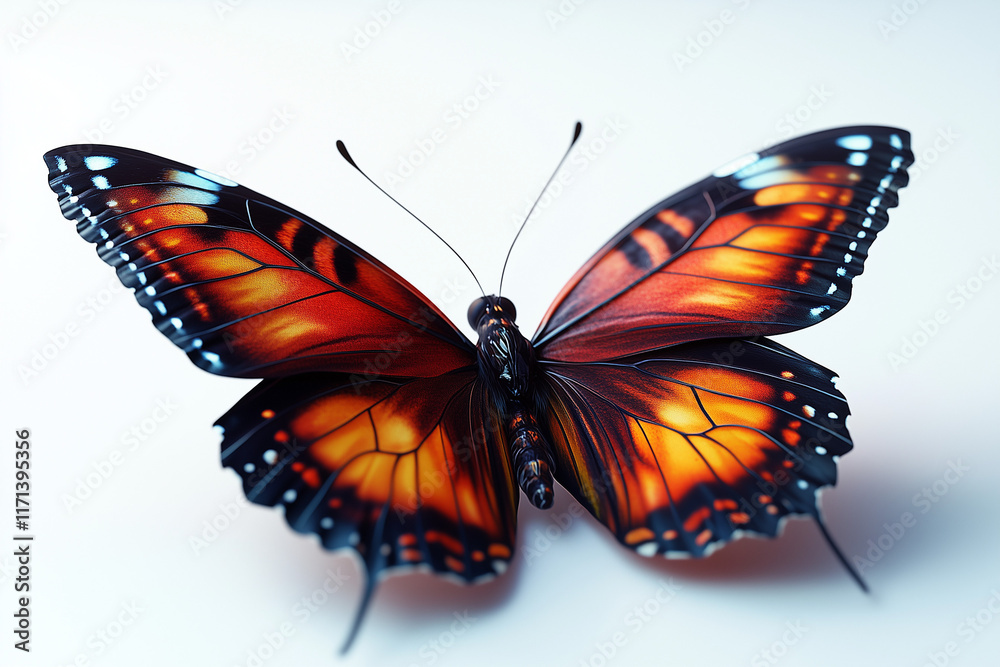 Fototapeta premium butterfly on white background