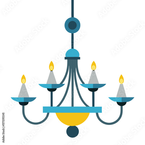 chandelier of a vector silhouette