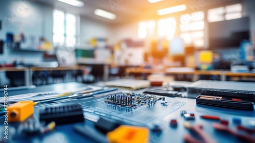Wallpaper Mural Hands-On Learning in a Bright Technical Education Classroom Torontodigital.ca